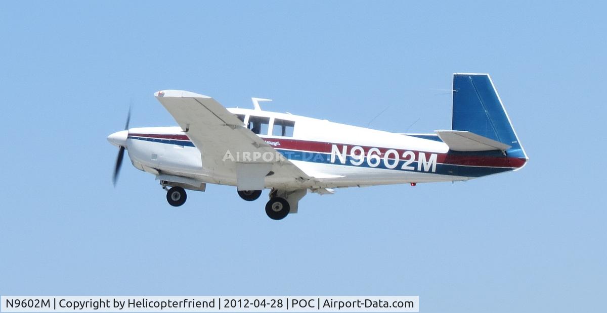 N9602M, 1966 Mooney M20F Executive C/N 670179, Climbing out and retarcting the landing gear