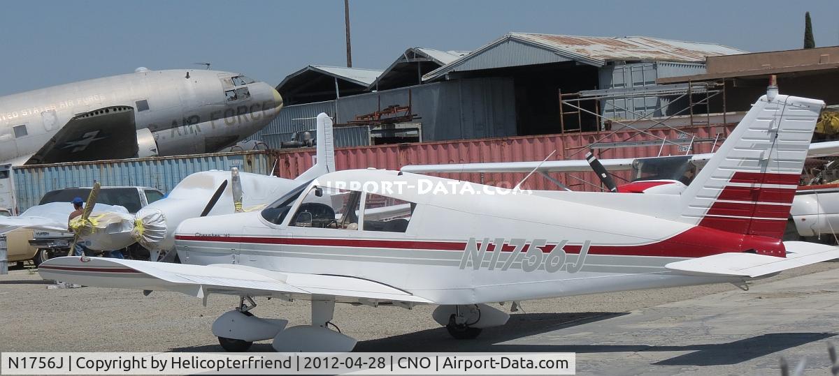 N1756J, 1968 Piper PA-28-140 C/N 28-24175, Parked inside the paint shop parking area