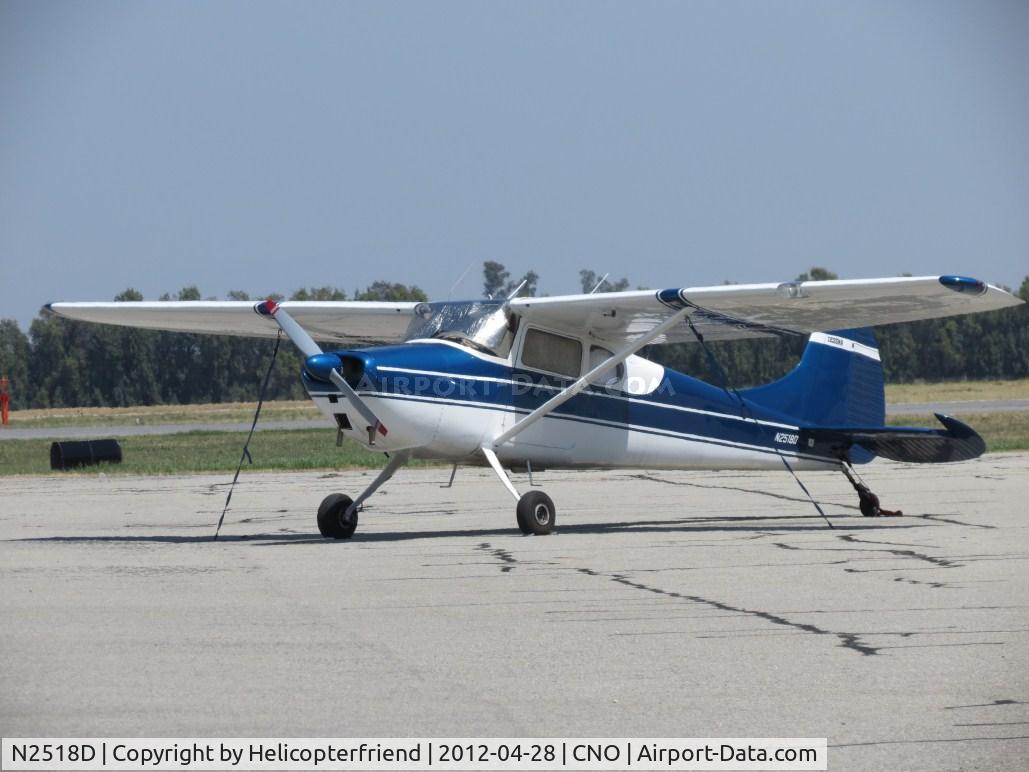 N2518D, 1952 Cessna 170B C/N 20670, Tied down and parked south of the tower