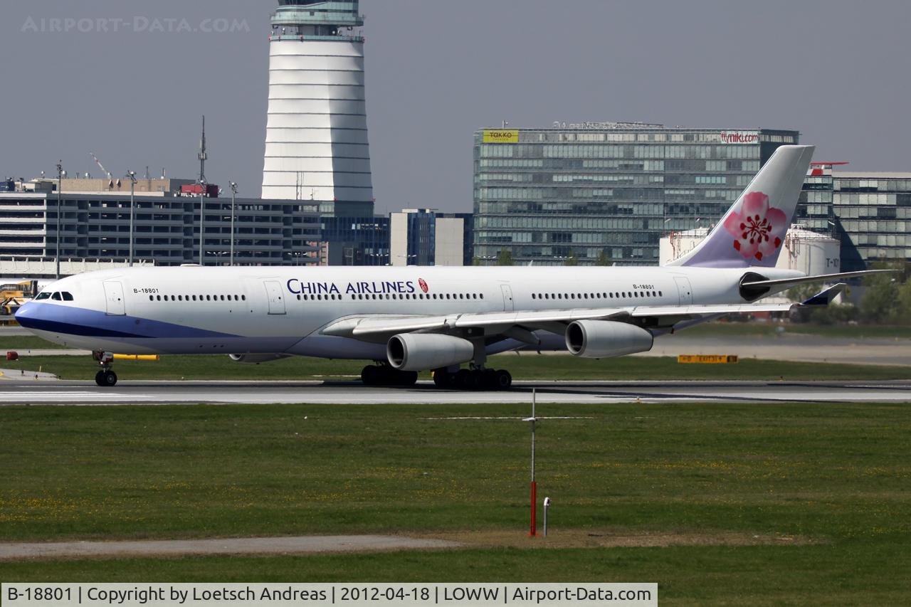 B-18801, 2001 Airbus A340-313 C/N 402, CI64 Vienna Schwechat (VIE) to Taipei Chiang Kai-shek (TPE)