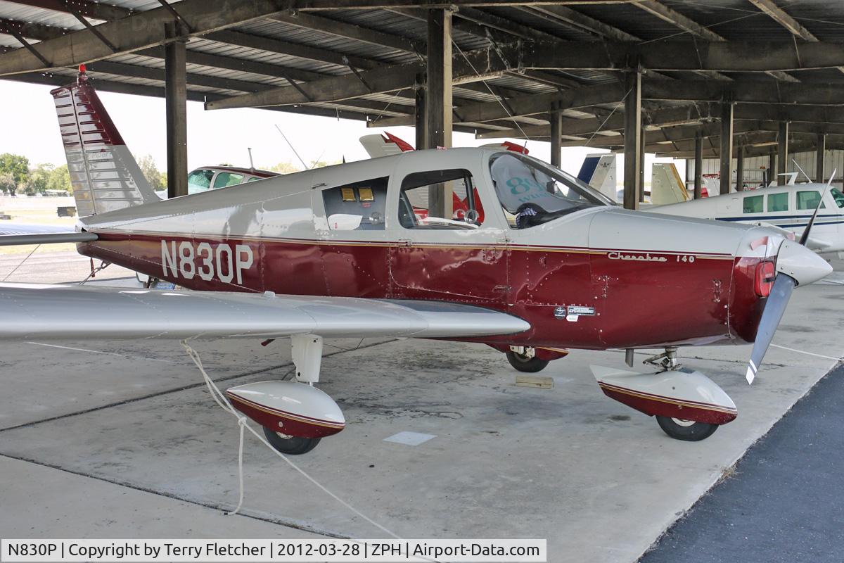 N830P, 1964 Piper PA-28-140 C/N 28-20554, At Zephyrhills Municipal Airport, Florida