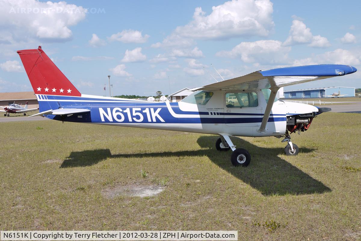 N6151K, 1975 Cessna 150M C/N 15077555, At Zephyrhills Municipal Airport, Florida