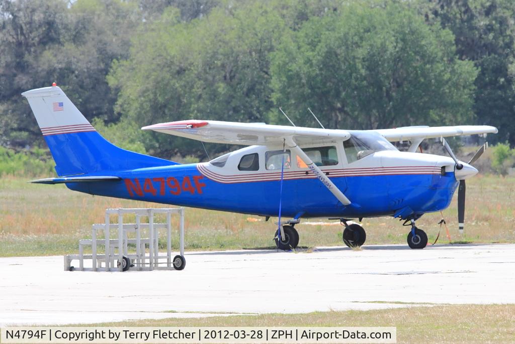 N4794F, 1967 Cessna P206B Super Skylane C/N P206-0394, At Zephyrhills Municipal Airport, Florida
