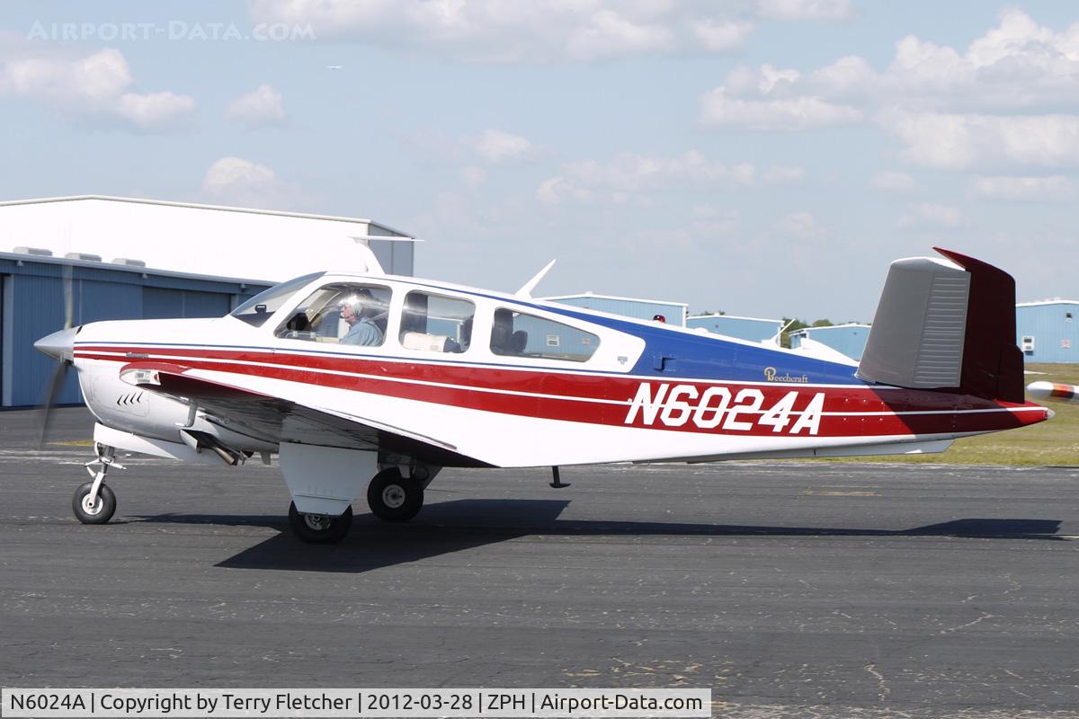 N6024A, 1979 Beech V35B Bonanza C/N D-10210, At Zephyrhills Municipal Airport, Florida