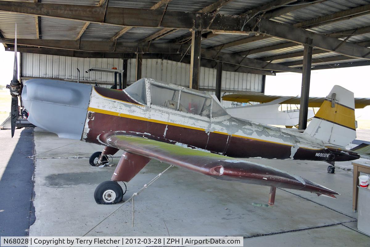N68028, 1954 De Havilland DHC-1 Chipmunk T.10 C/N C1/0767, 1954 Dehavilland DHC-1 SERIES 22, c/n: C1-0767 ex WP897 at Zephyrhills Municipal , Florida in pretty poor overall state BUT with the new nose cowling !