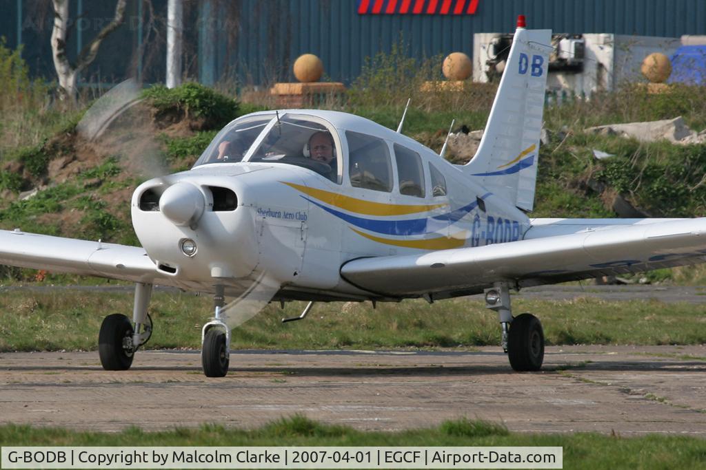 G-BODB, 1988 Piper PA-28-161 Cherokee Warrior II C/N 2816042, Piper PA-28-161, Sandtoft Airfield, April 2007.