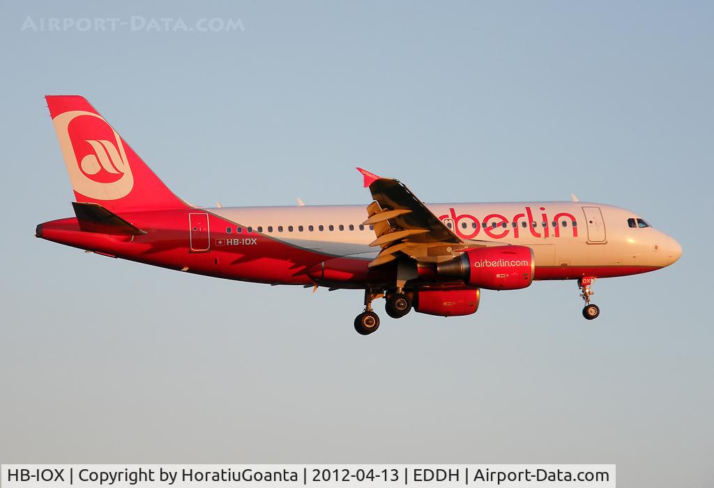 HB-IOX, 2008 Airbus A319-112 C/N 3604, Landing on runway 23 in great sunset light