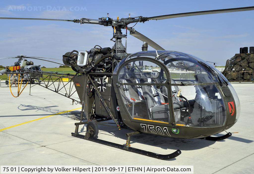 75 01, Sud SE-3130 Alouette II C/N 1178, at Niederstetten