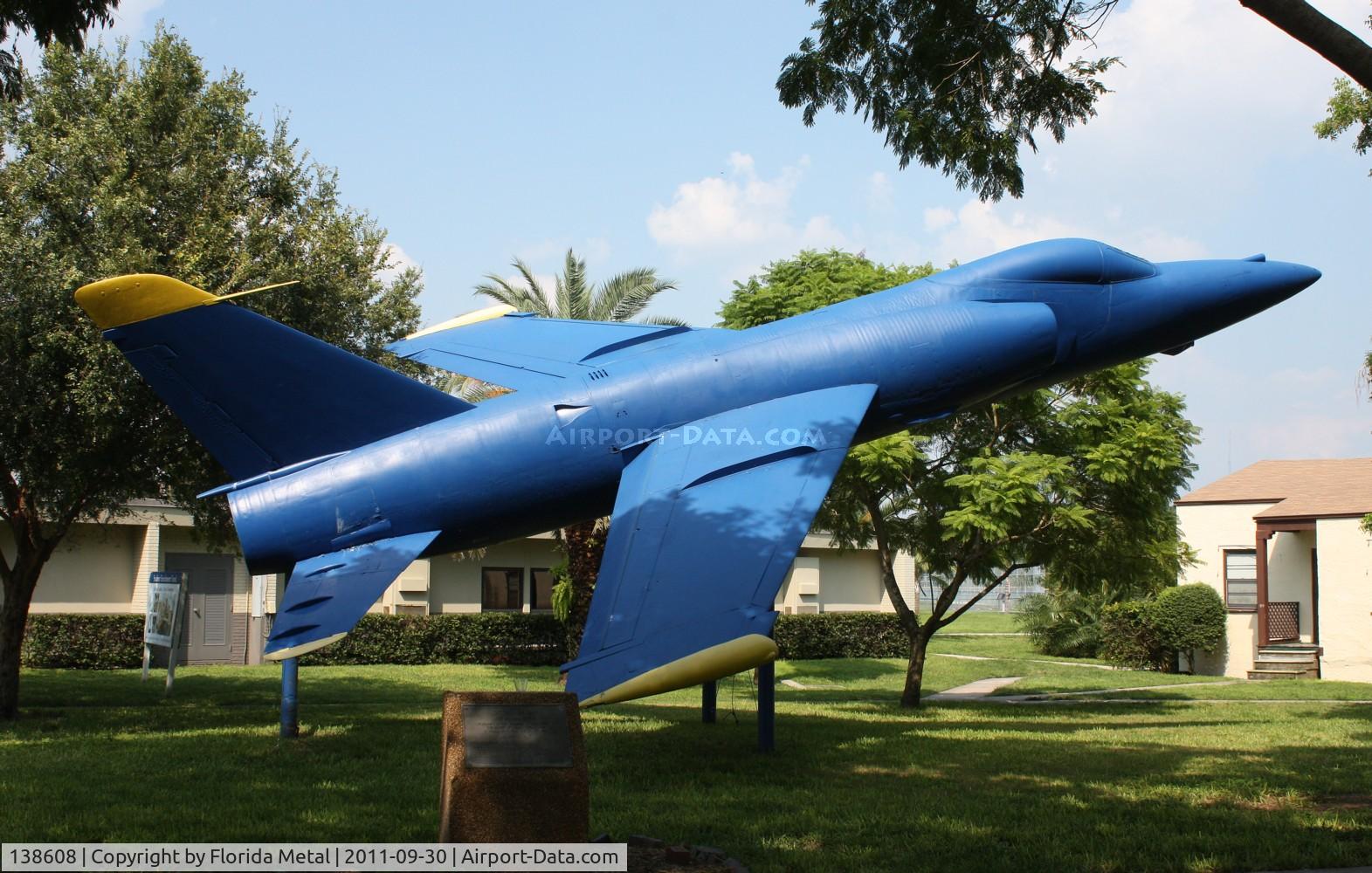138608, 1955 Grumman F-11A Tiger C/N 6, F-11A at Admiral Farragut Academy St. Petersburg FL