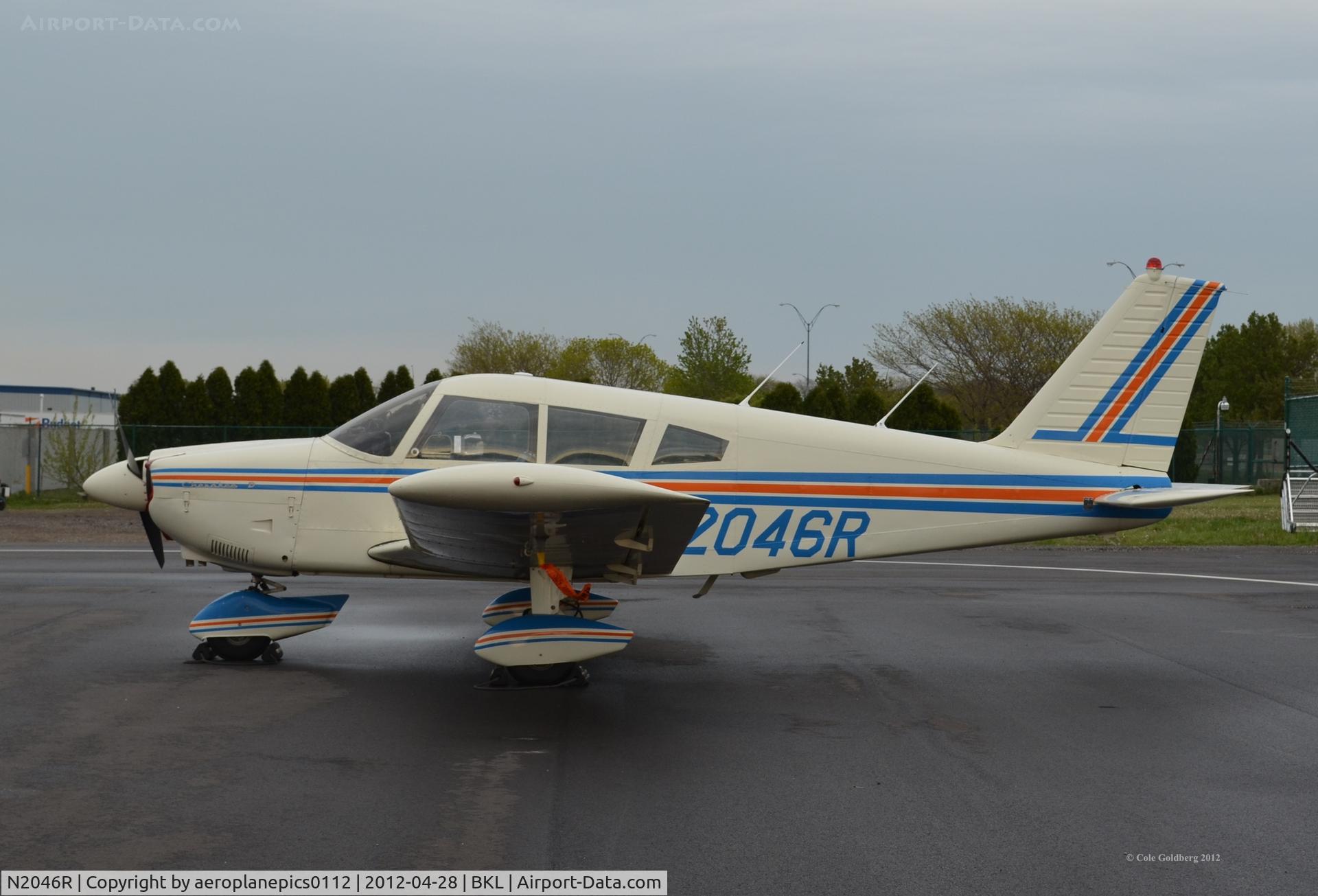 N2046R, 1969 Piper PA-28-180 C/N 28-5443, N2046R seen on a cloudy, rainy day in Cleveland, Ohio.