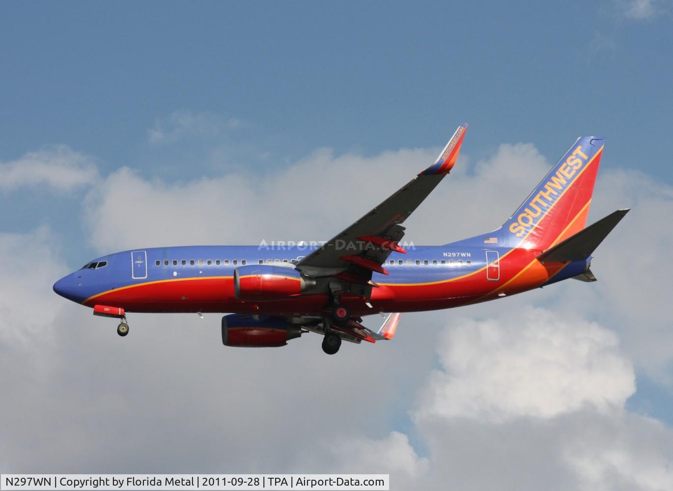 N297WN, 2007 Boeing 737-7H4 C/N 32542, Southwest 737