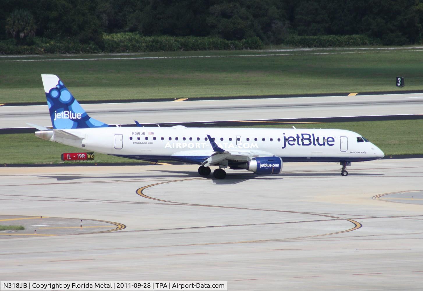 N318JB, 2010 Embraer ERJ-190-100 IGW 190AR C/N 19000364, Jet Blue E190