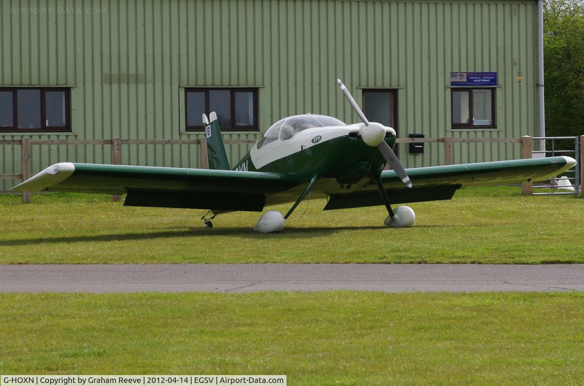G-HOXN, 2007 Vans RV-9 C/N PFA 320-14229, Parked at Old buckenham.