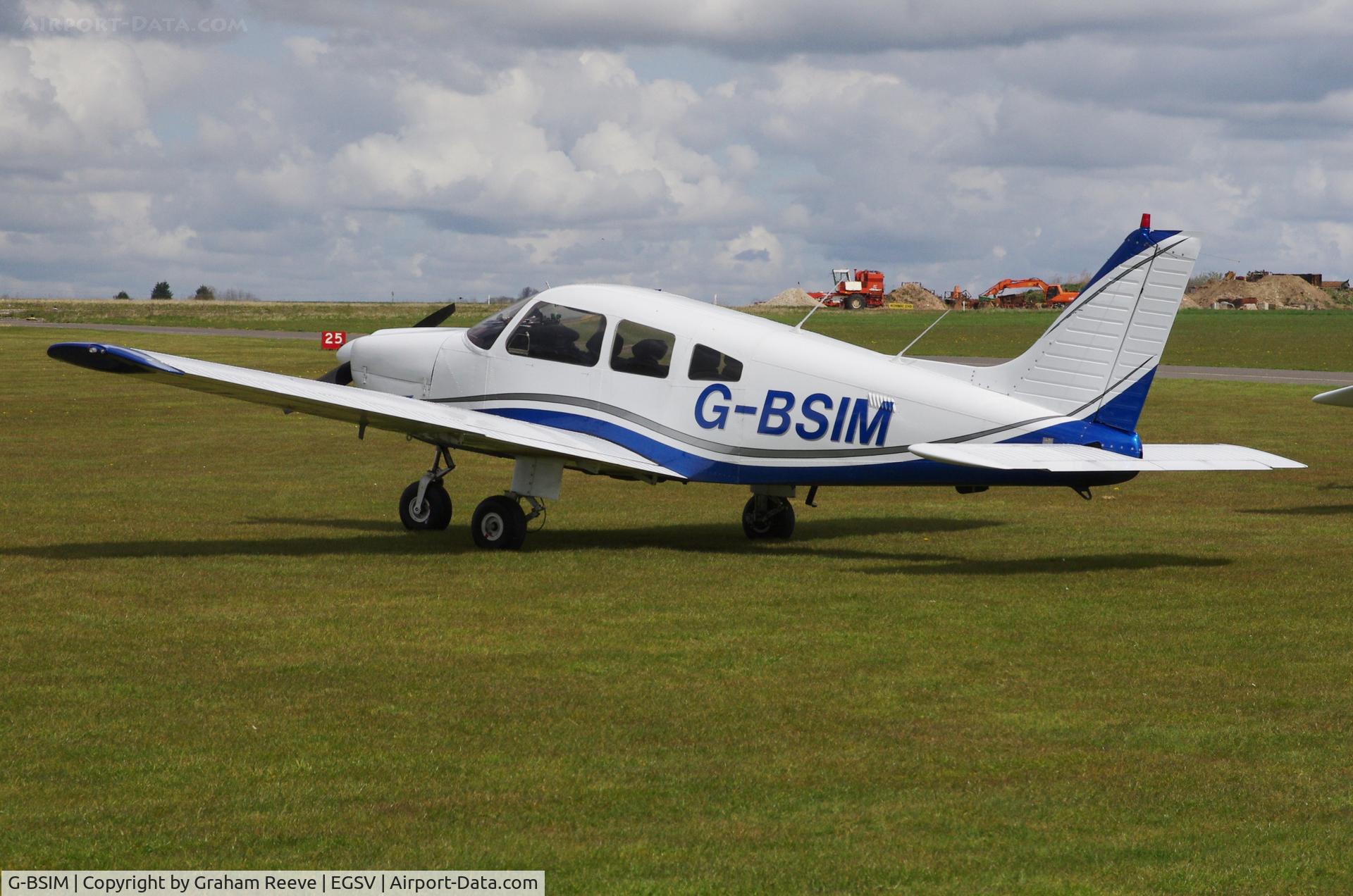 G-BSIM, 1986 Piper PA-28-181 Cherokee Archer II C/N 28-8690017, Parked at Old Buckenham.