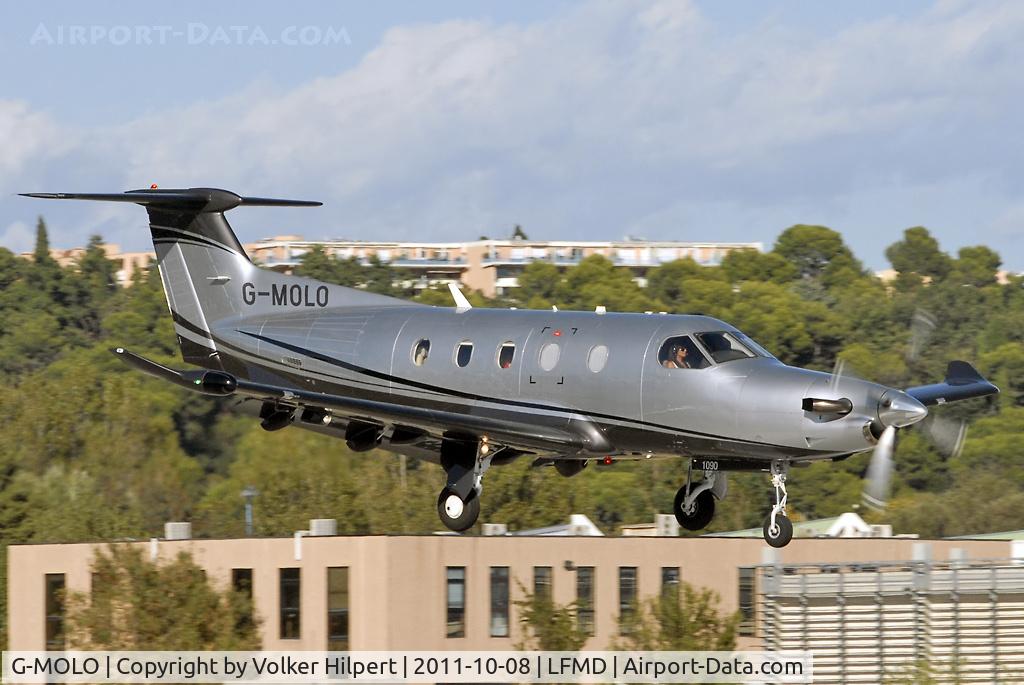 G-MOLO, 2009 Pilatus PC-12/47E C/N 1090, at Cannes