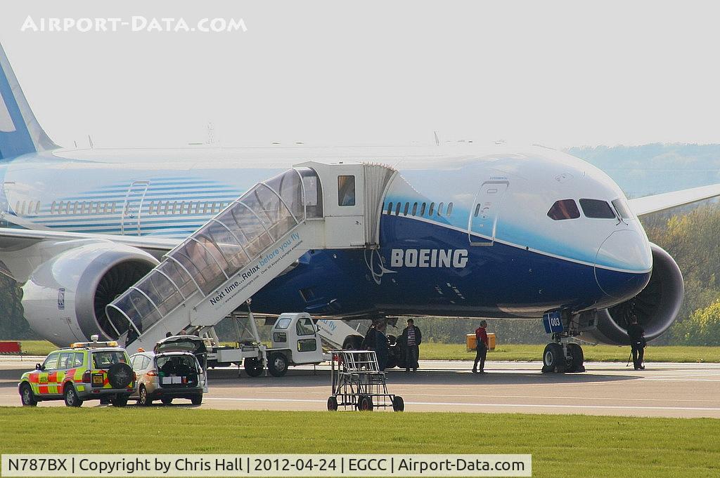 N787BX, 2010 Boeing 787-8 Dreamliner C/N 40692, Boeing 787 making it's first visit to Manchester during the UK leg of the 