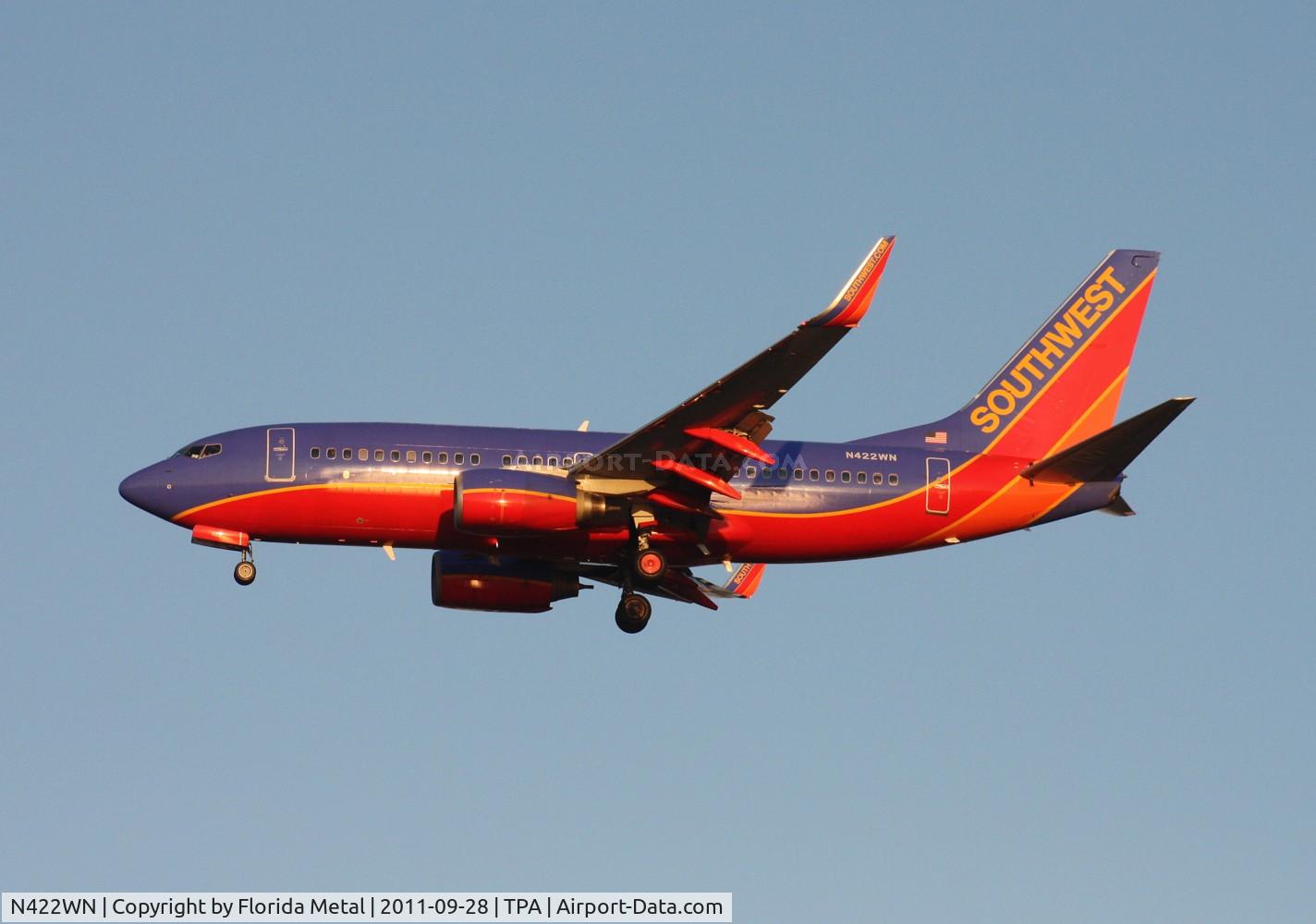 N422WN, 2002 Boeing 737-7H4 C/N 29826, Southwest 737