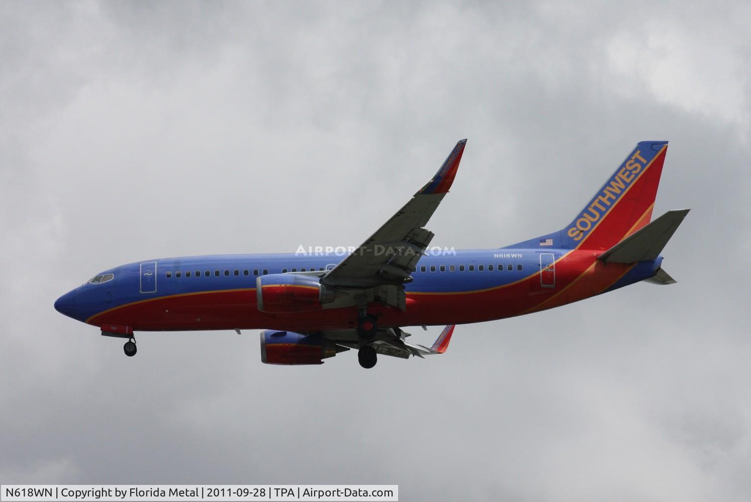 N618WN, 1995 Boeing 737-3H4 C/N 28034, Southwest 737