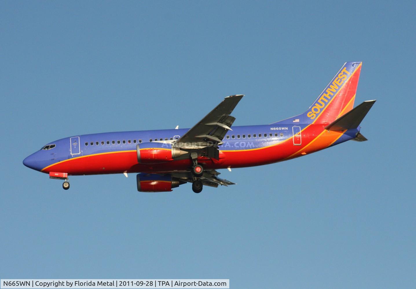 N665WN, 1986 Boeing 737-3Y0 C/N 23497, Southwest 737