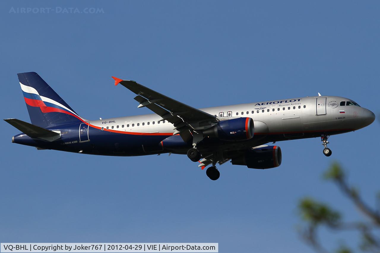 VQ-BHL, 2010 Airbus A320-214 C/N 4453, Aeroflot