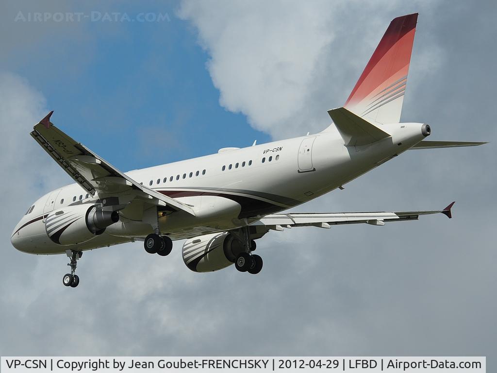 VP-CSN, 2007 Airbus A319-115CJ C/N 3356, VP-CSN
A319-115X/CJ
Comlux Bahrain 
cn:3356