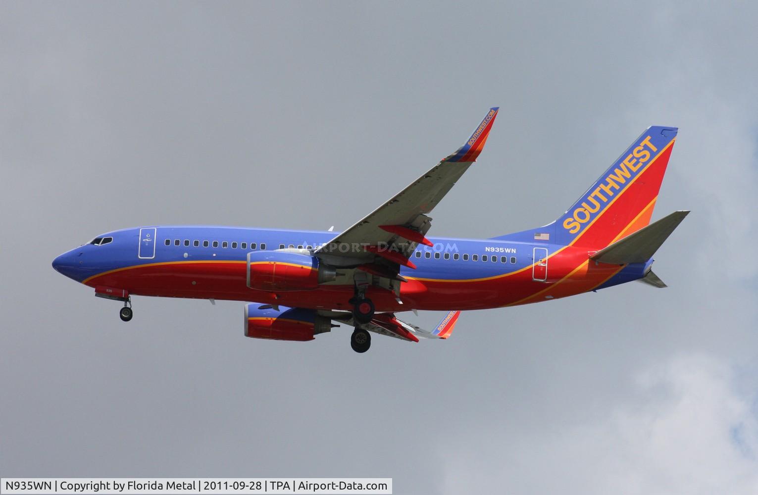 N935WN, 2009 Boeing 737-7H4 C/N 36641, Southwest 737
