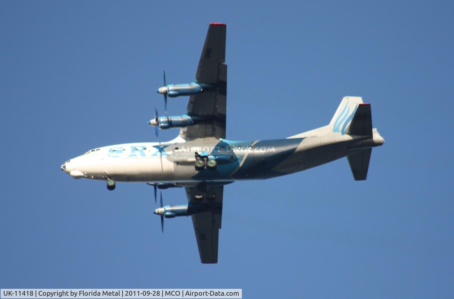 UK-11418, 1964 Antonov An-12B C/N 402504, Avia Leasing coming to pick up a part from Jet Blue hangar to take down to stranded aircraft in Santo Domingo Dominican Republic.