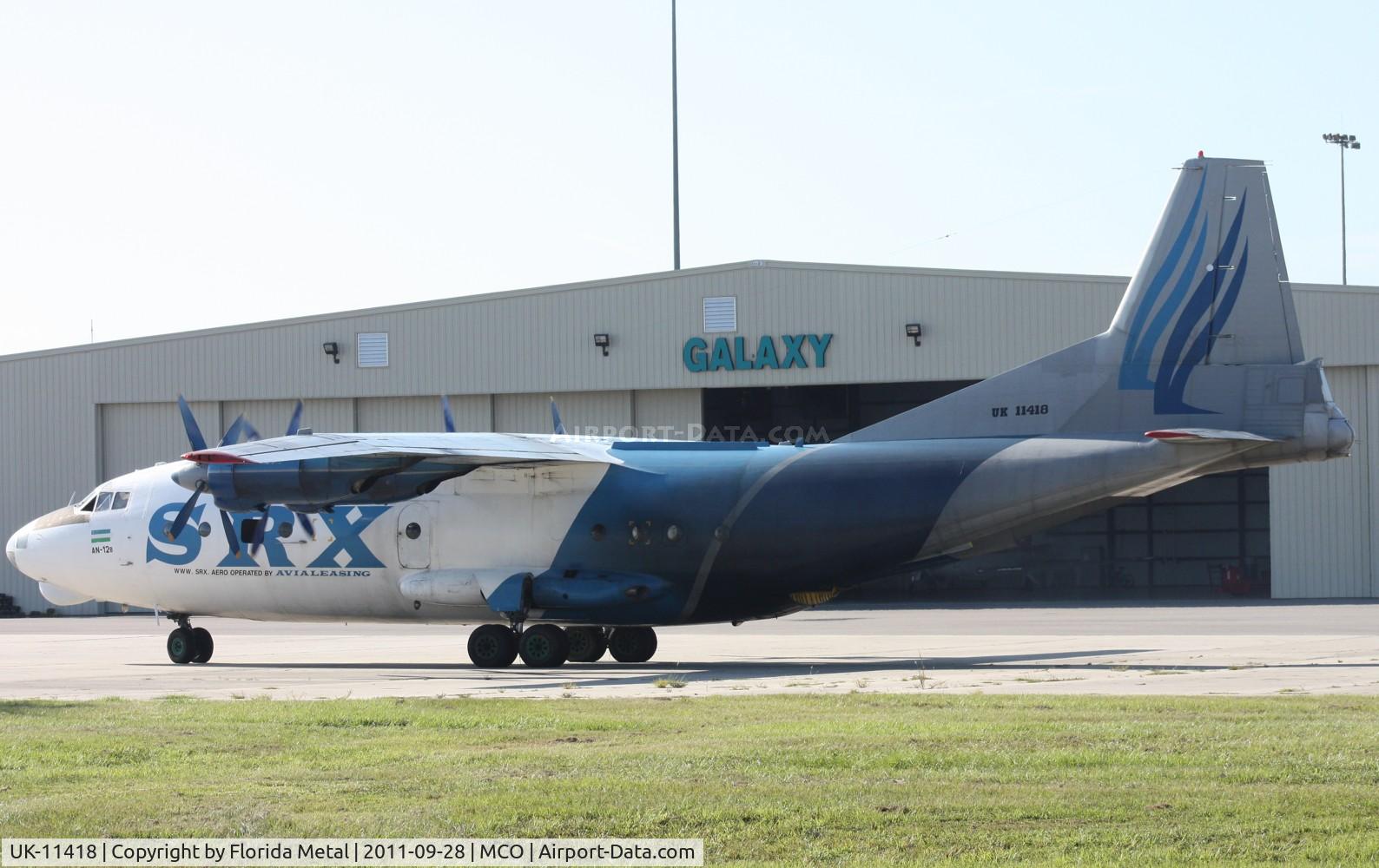 UK-11418, 1964 Antonov An-12B C/N 402504, Avia Leasing AN-12 at Galaxy Aviation