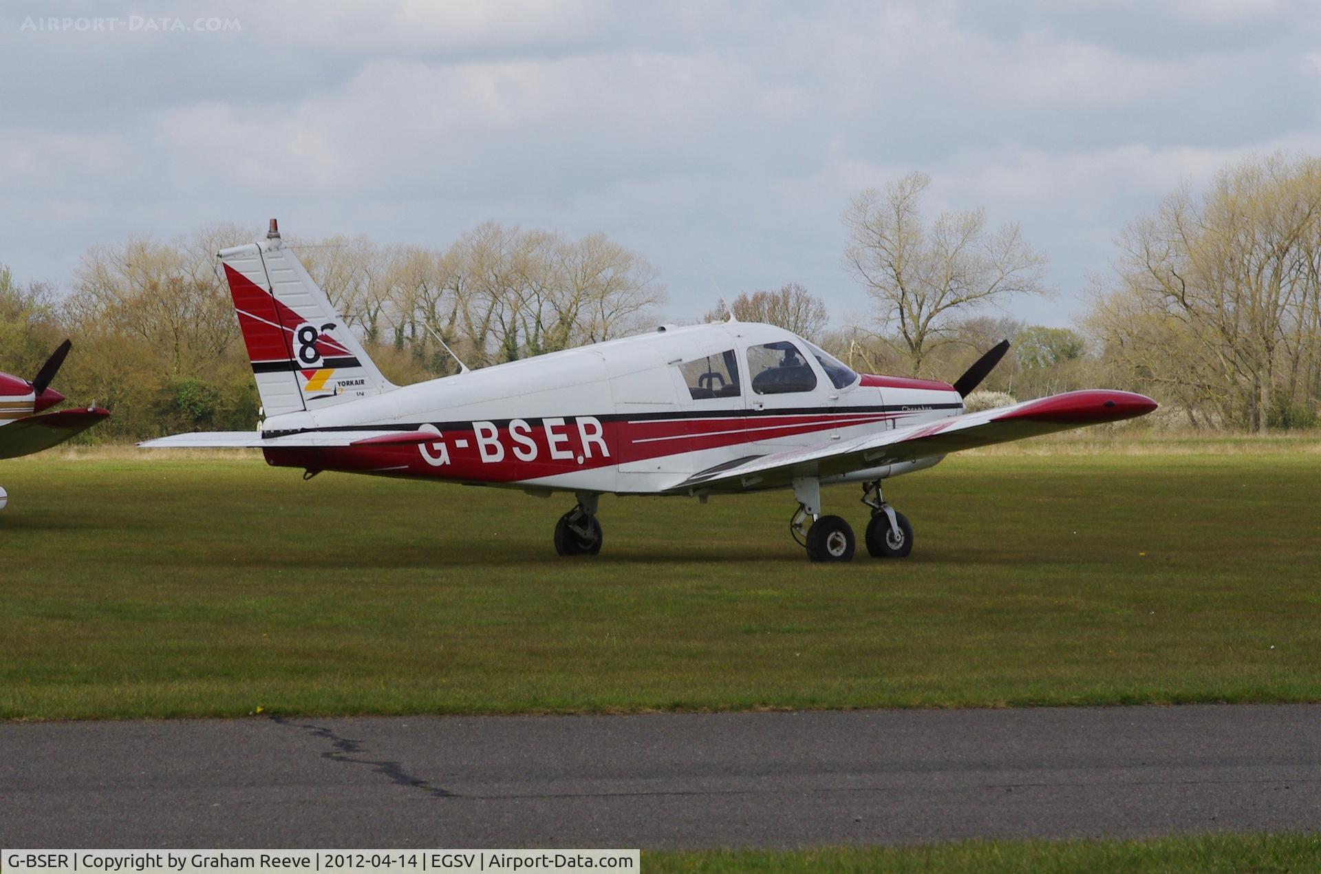 G-BSER, 1963 Piper PA-28-160 Cherokee C/N 28-790, Parked at Old Buckenham.