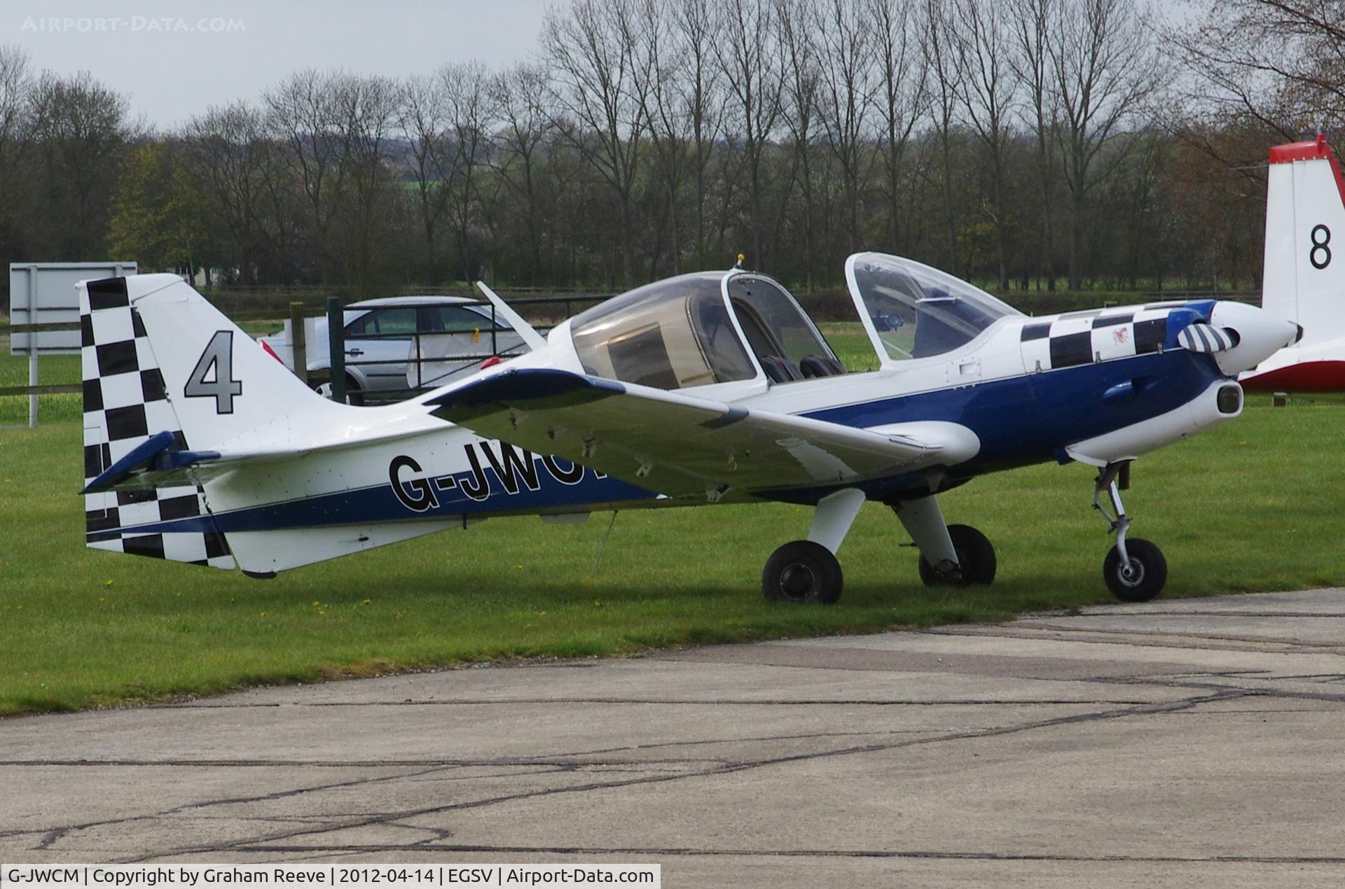 G-JWCM, 1980 Scottish Aviation Bulldog Series 120 Model 1210 C/N BH120/408, Parked at Old Buckenham.