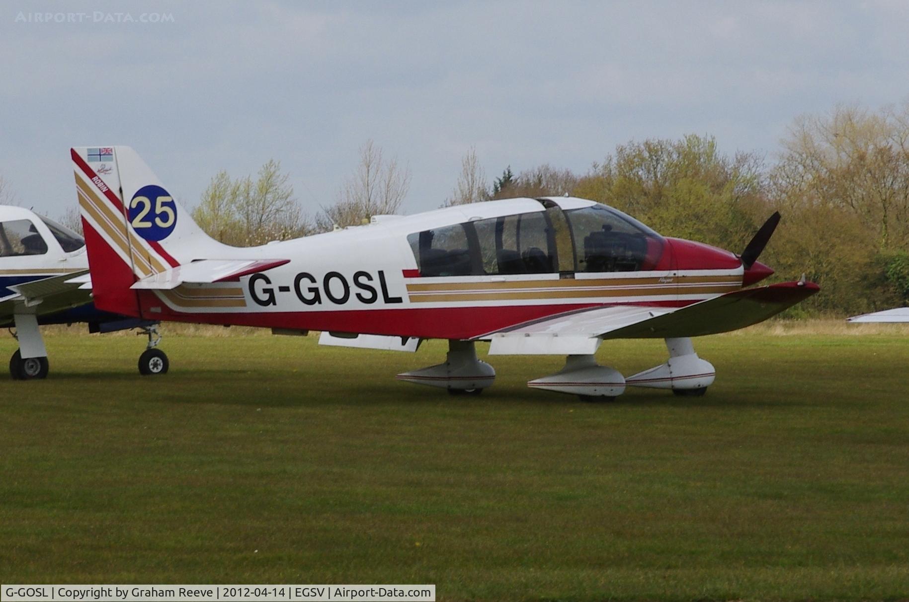 G-GOSL, 1990 Robin DR-400-180 Regent Regent C/N 1974, Parked at Old Buckenham.