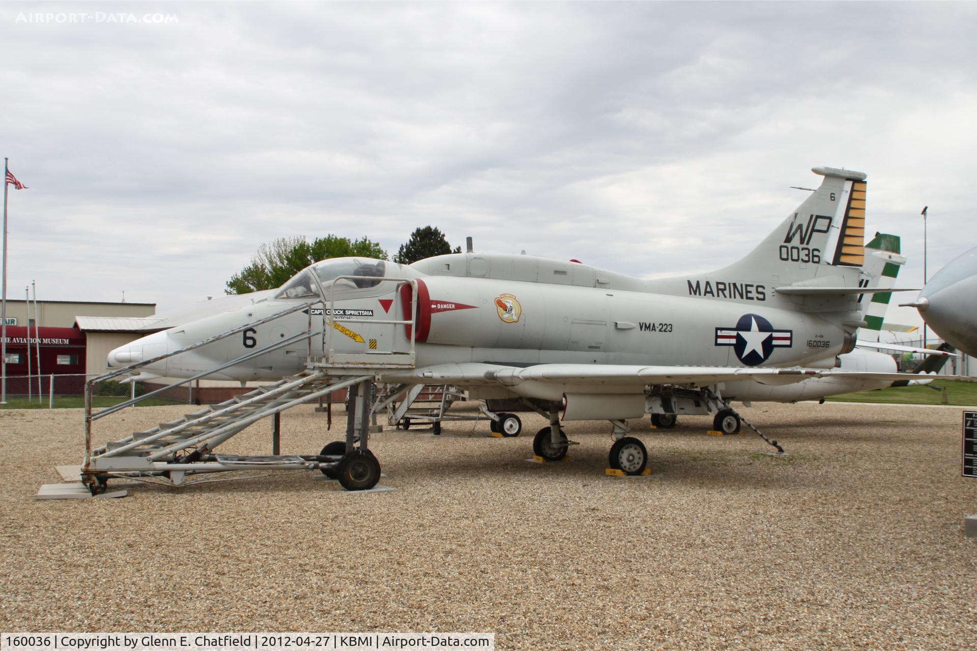 160036, Douglas A-4M Skyhawk C/N 14538, At the Prairie Aviation Museum