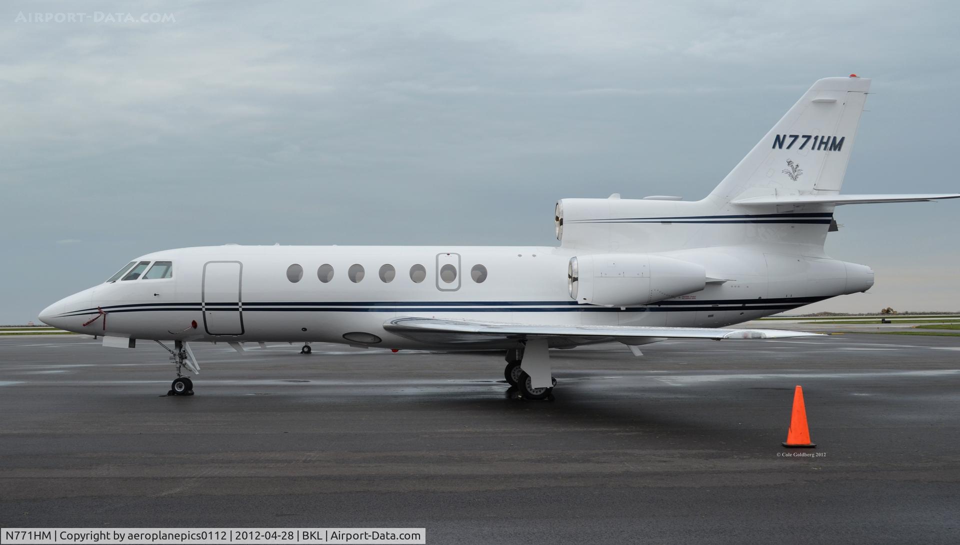 N771HM, 2001 Dassault Falcon 50 C/N 318, N771HM seen on a very cloudy day in Cleveland.