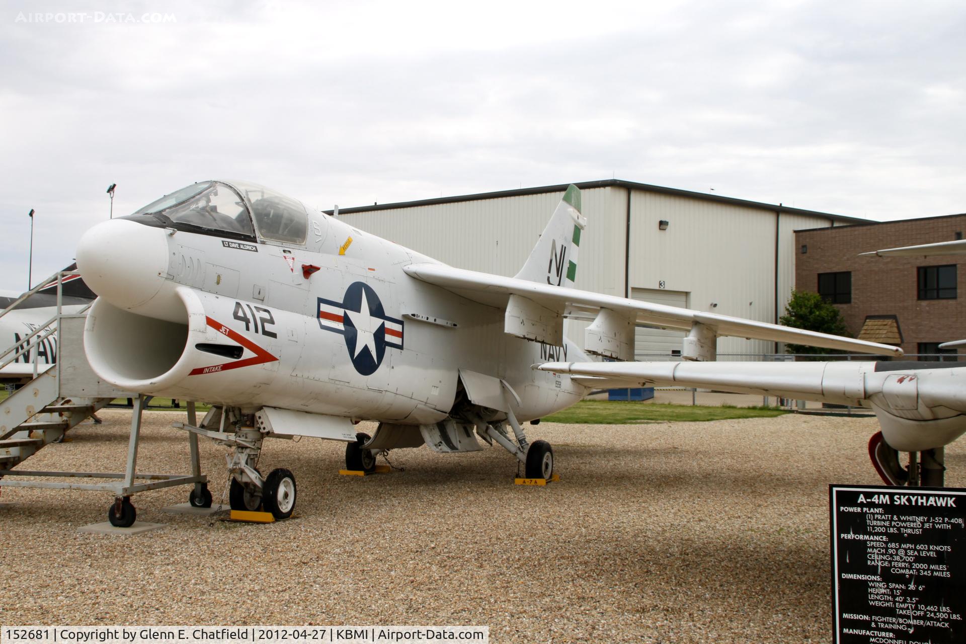 152681, LTV A-7A Corsair II C/N A-038, At the Prairie Aviation Museum
