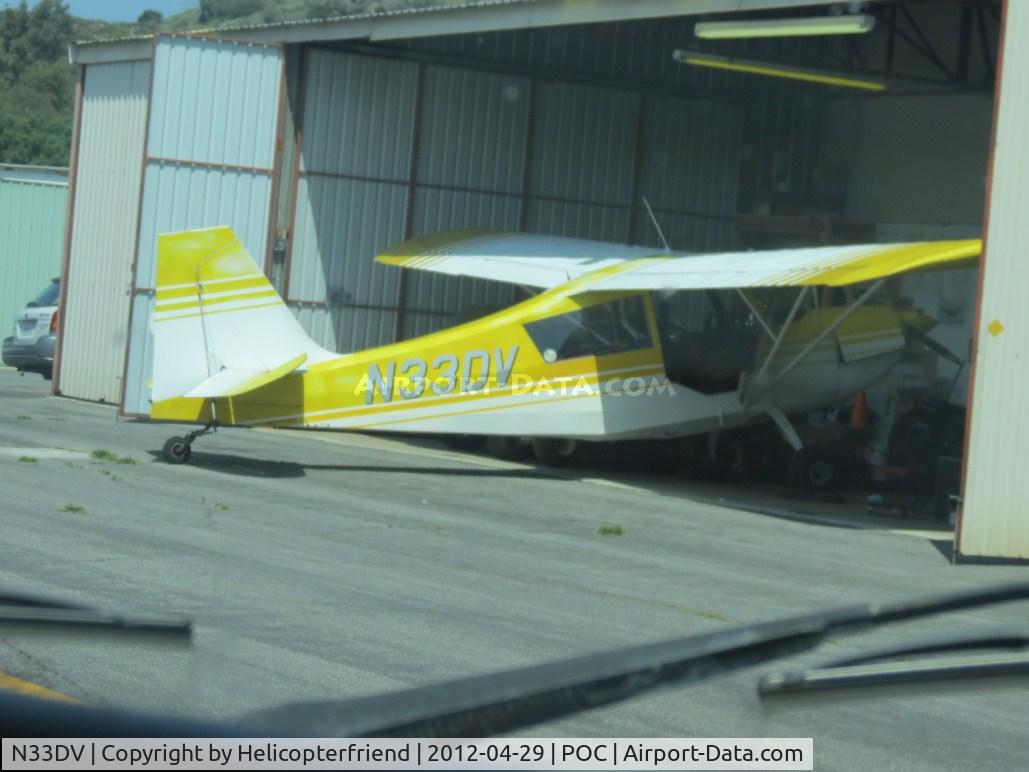 N33DV, 1970 Champion 7GCBC C/N 234-70, Partailly parked in the hanger being worked on