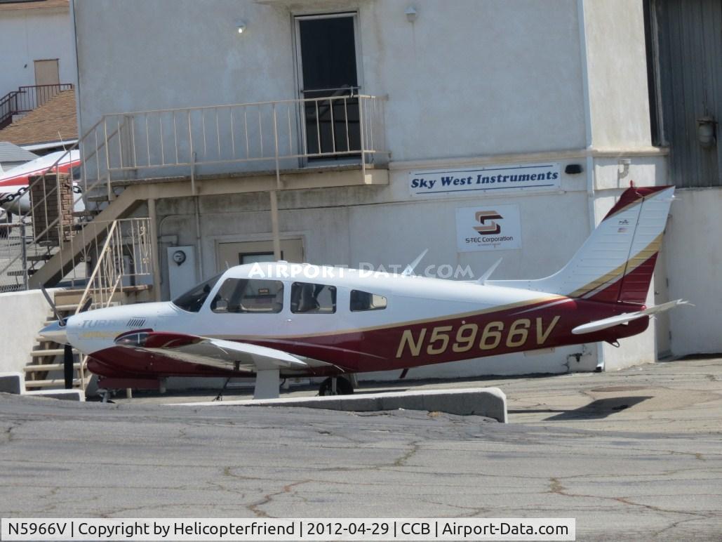 N5966V, 1977 Piper PA-28R-201T Cherokee Arrow III C/N 28R-7703172, Parked near Sky West Instruments