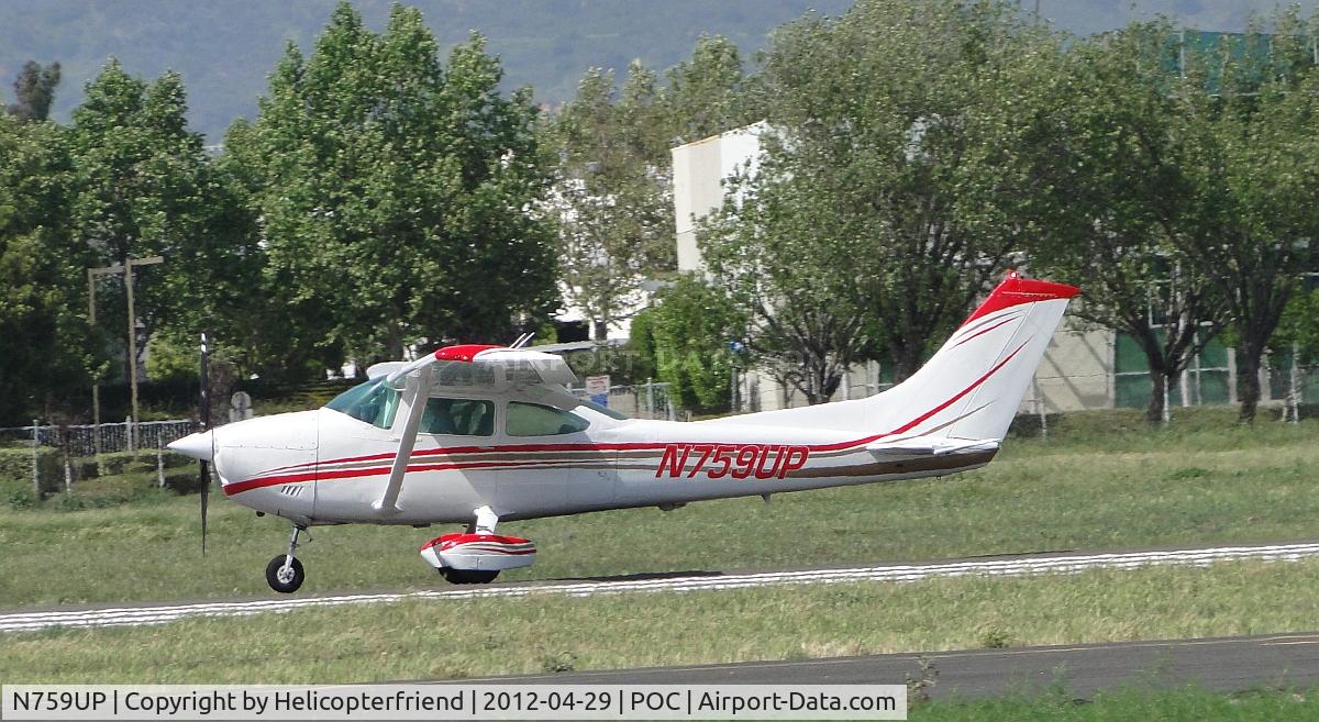N759UP, 1978 Cessna 182Q Skylane C/N 18266272, Main gear down, nose wheel dropping