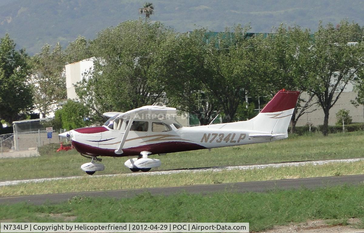 N734LP, 1977 Cessna 172N C/N 17268940, Rolling out after landing