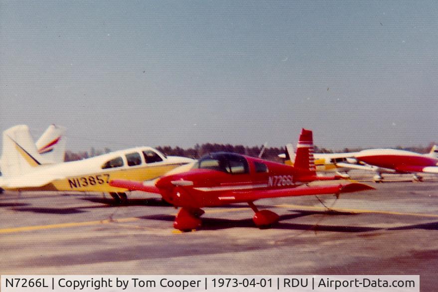 N7266L, 1972 American Aviation AA-1A Trainer C/N AA1A-0466, Early 1970's at RDU taking flight instruction  the date is just an estimate