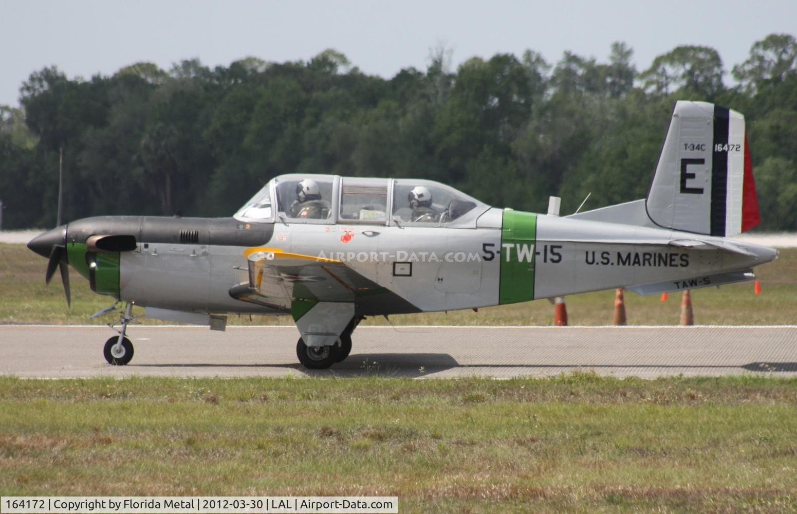 164172, Beech T-34C Turbo Mentor C/N GL-352, T-34C in retro Marine colors