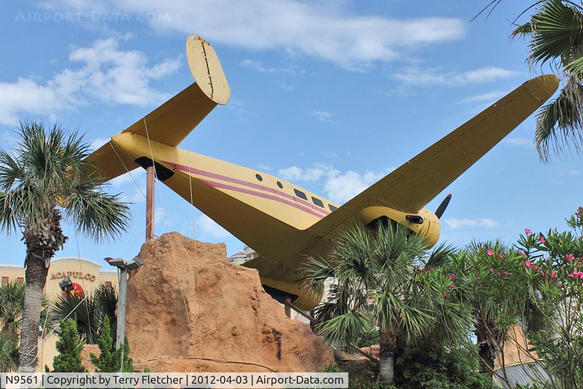 N9561, Beech UC-45J Expeditor C/N 67305, Beech UC-45J, c/n: 456 ex Bu 63705 ends its life as feature attraction on Hawaiian Falls mini-Golf on Daytona Beach Shores