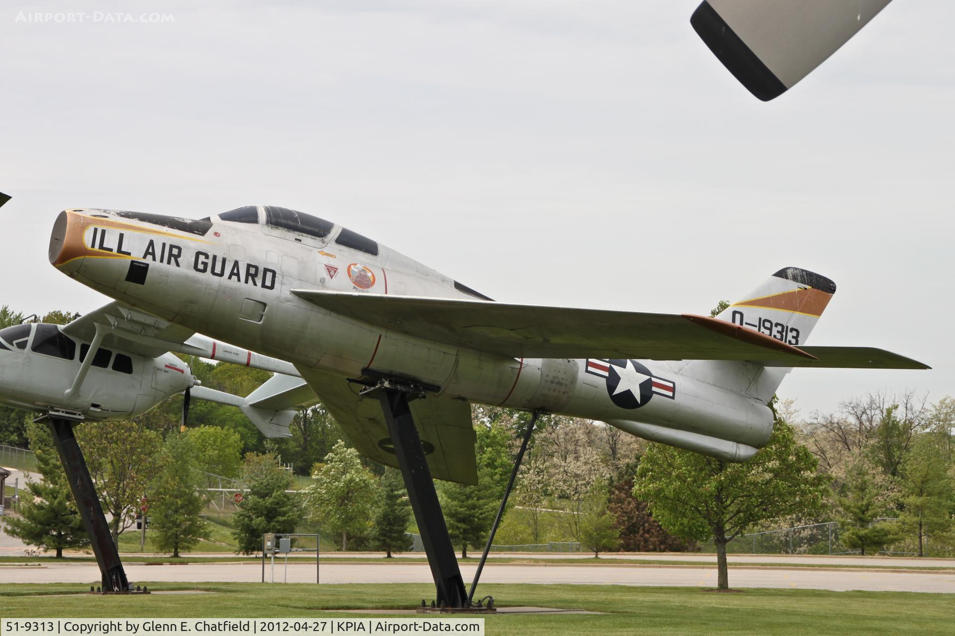 51-9313, General Motors F-84F Thunderstreak C/N Not found 51-9313, At the ANG air park