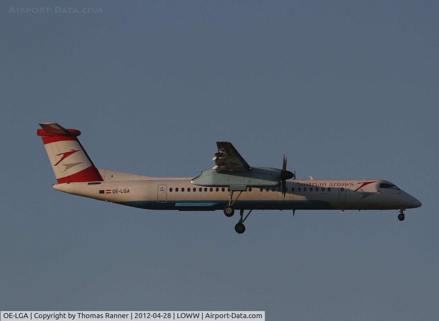 OE-LGA, 1999 De Havilland Canada DHC-8-402Q Dash 8 C/N 4014, Austrian Arrows DHC 8