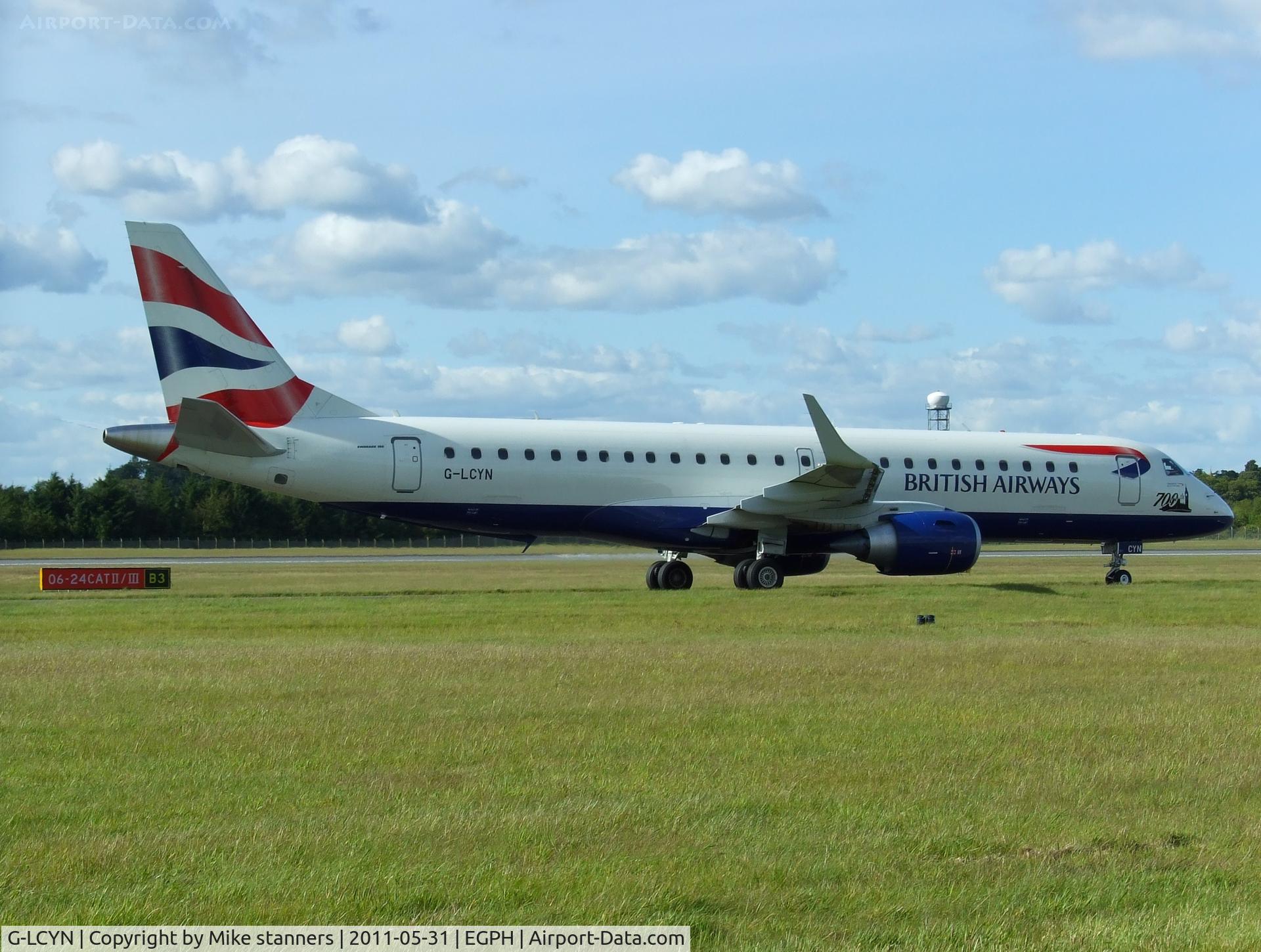 G-LCYN, 2010 Embraer 190SR (ERJ-190-100SR) C/N 19000392, BA EMB-190-100SR Arrives at EDI From LCY