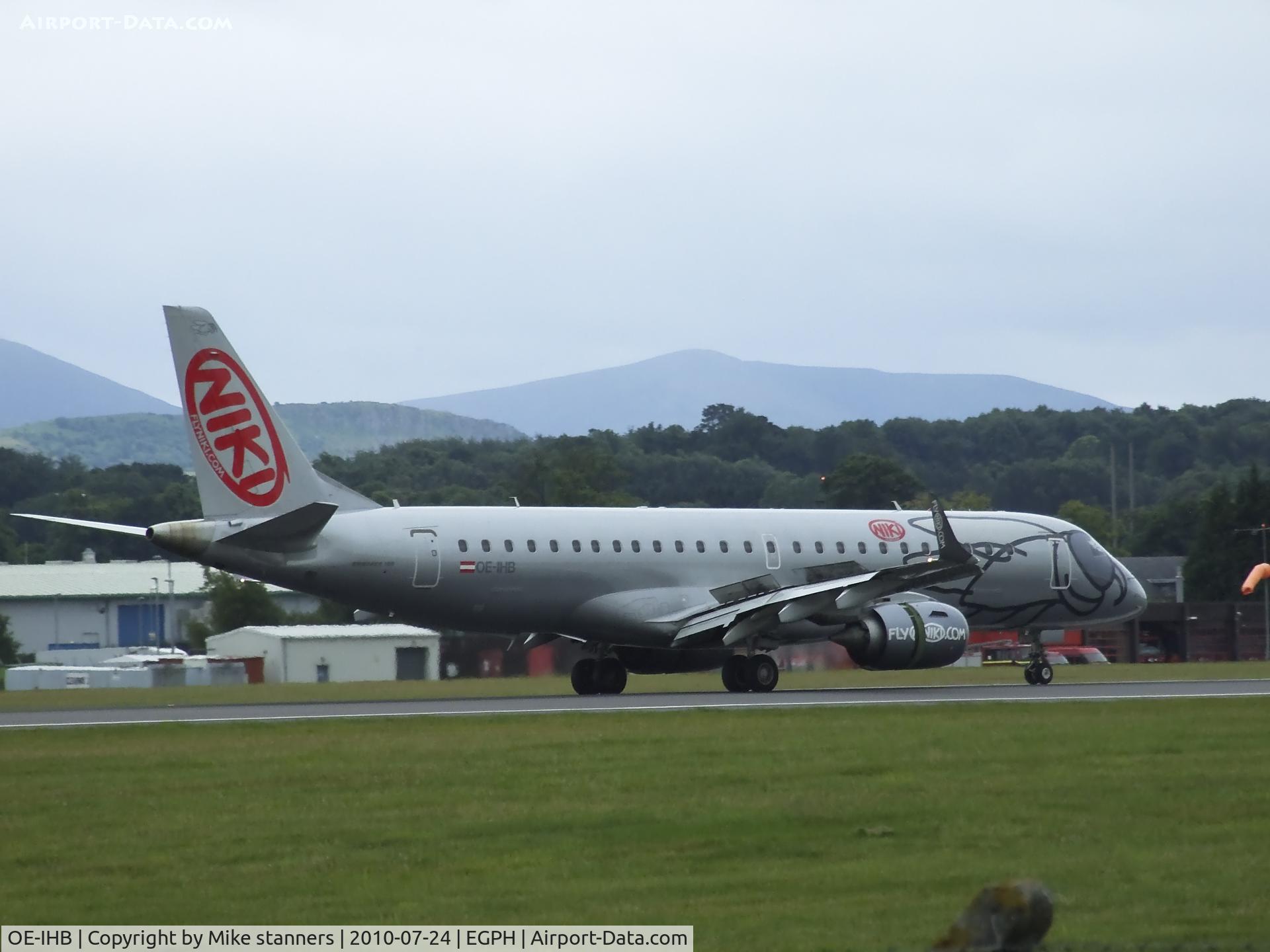 OE-IHB, 2009 Embraer 190LR (ERJ-190-100LR) C/N 19000294, Niki EMB-190 Lands on runway 24
