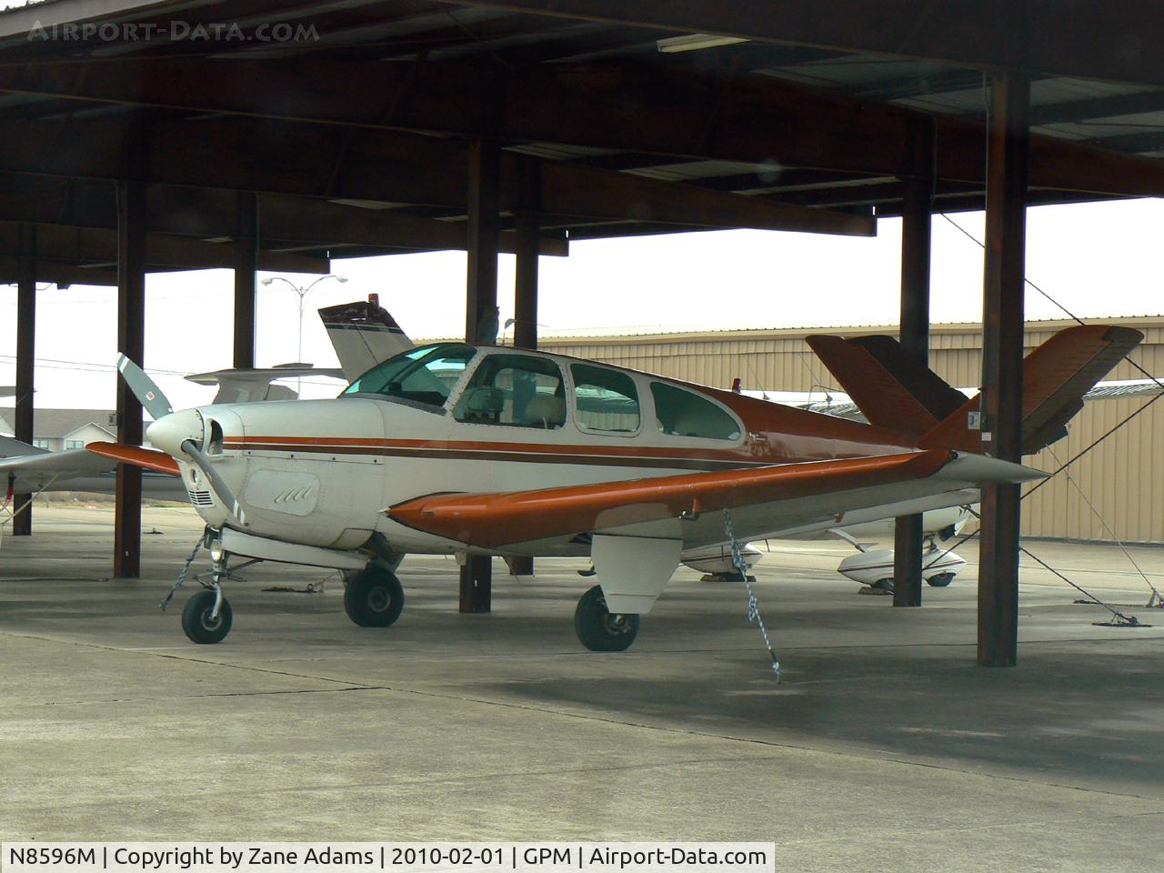 N8596M, 1963 Beech P35 Bonanza C/N D-7234, At Grand Prairie Municipal Airport