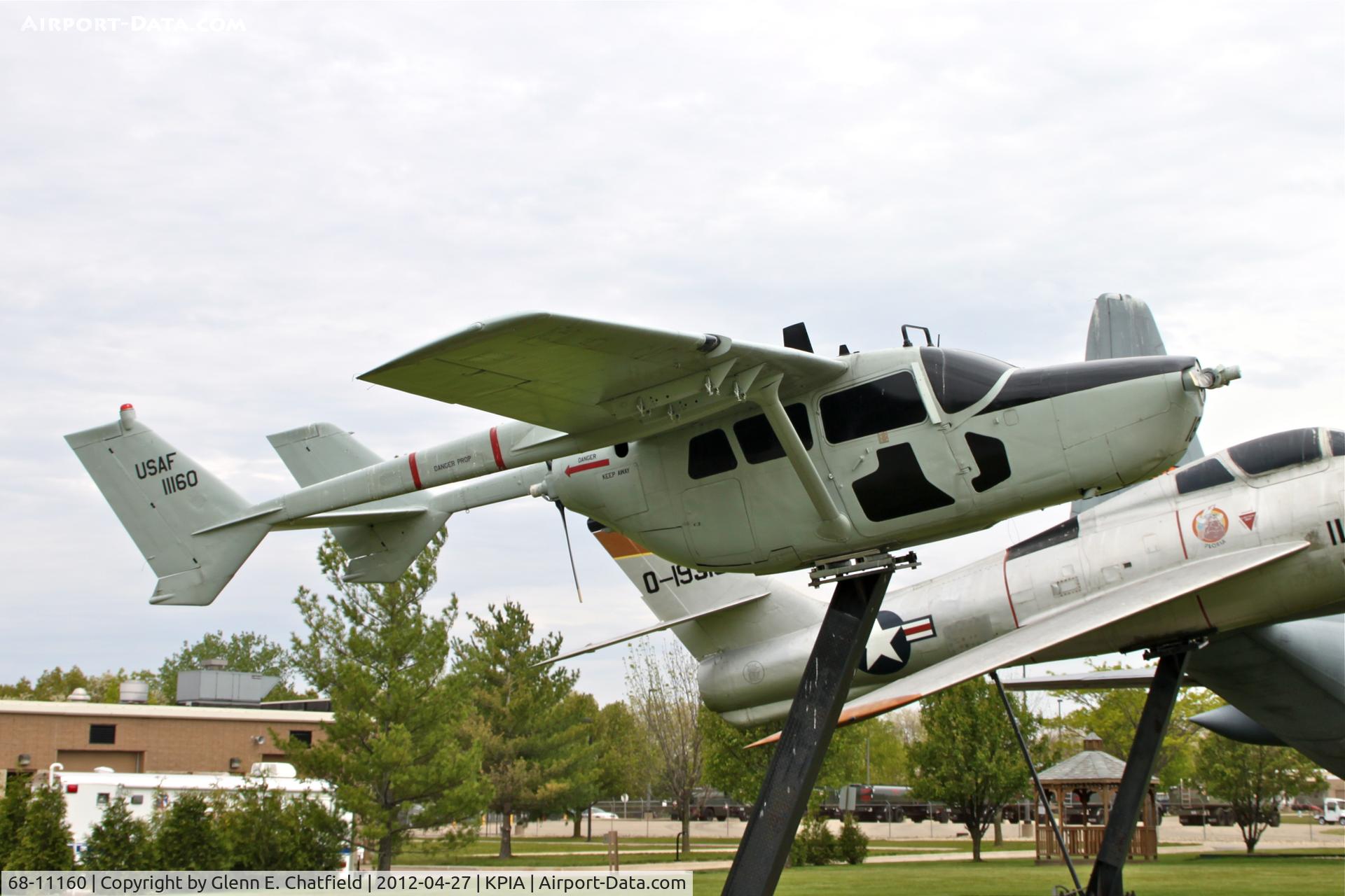 68-11160, 1968 Cessna O-2A Super Skymaster C/N 337M-0385, At the 182nd Airlift Wing air park