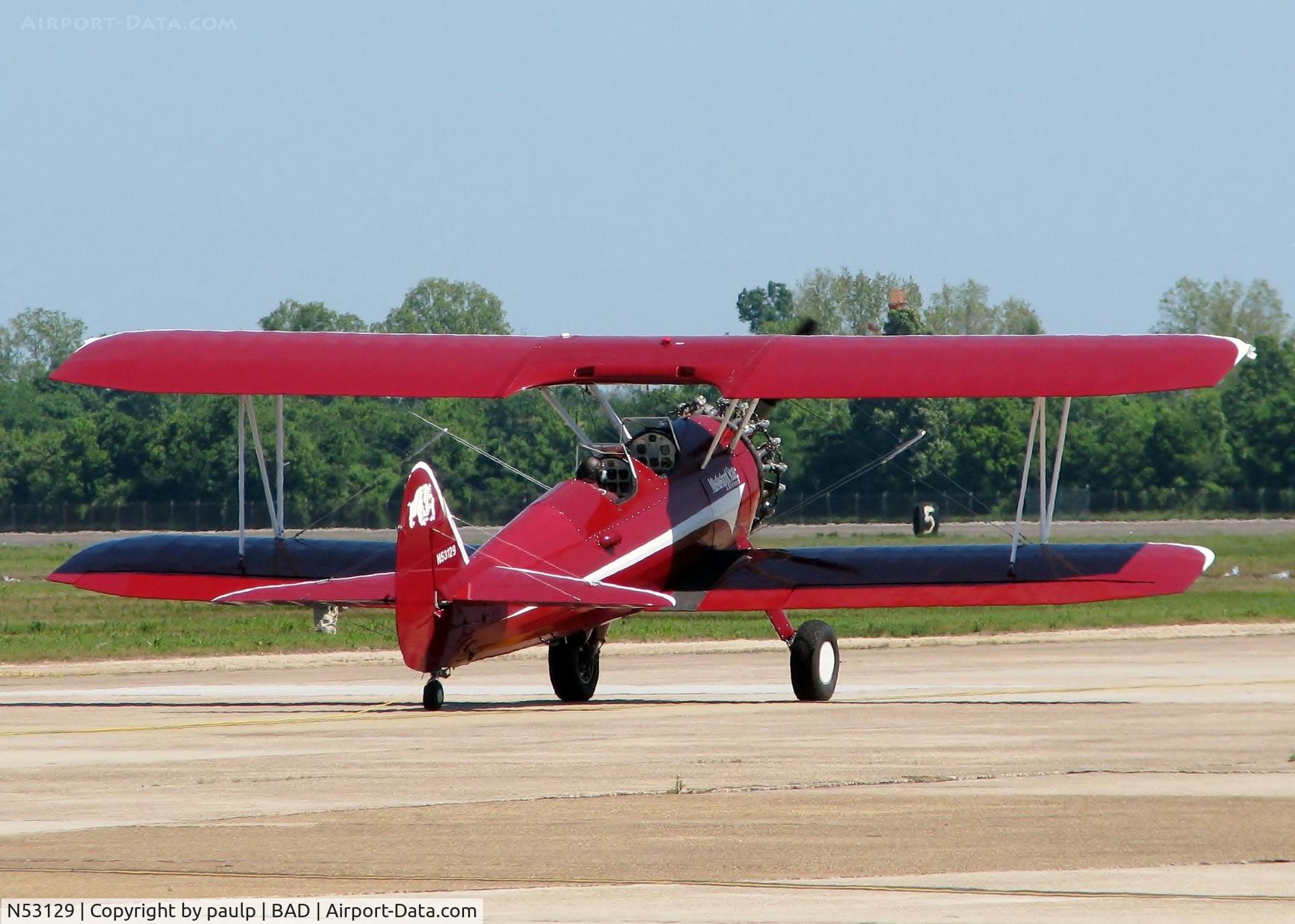 N53129, 1941 Boeing A75N1(PT17) C/N 75-1519, At Barksdale Air Force Base.