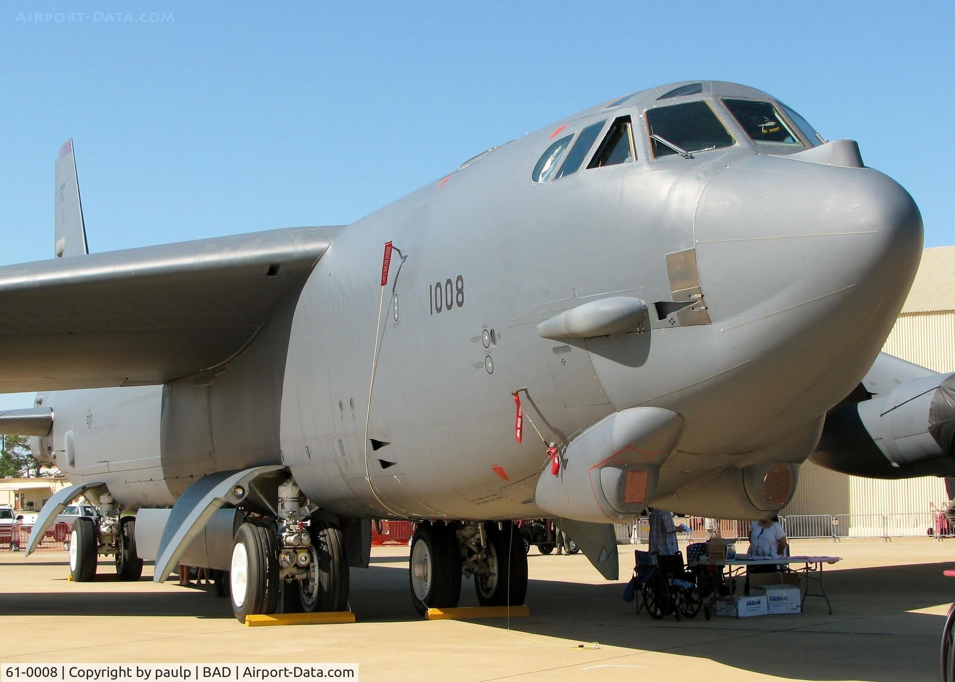 61-0008, 1961 Boeing B-52H Stratofortress C/N 464435, At Barksdale Air Force Base.