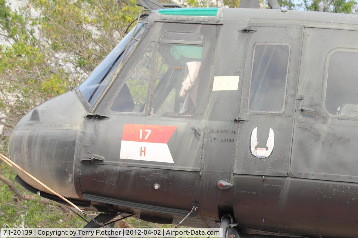 71-20139, 1971 Bell UH-1H Iroquois C/N 12963, At Breyard Veterans Memorial Center Military Museum, Merritt Island, Florida